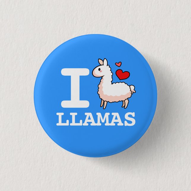 Badge Rond 2,50 Cm I lamas de lama (Devant)