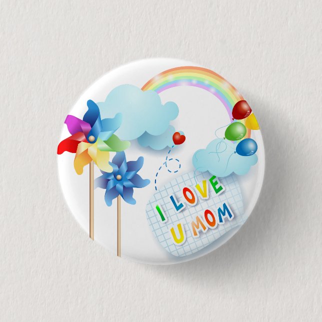Badge Rond 2,50 Cm I love (Devant)