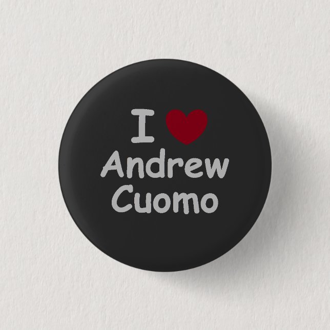 Badge Rond 2,50 Cm I Love Andrew Cuomo (Devant)