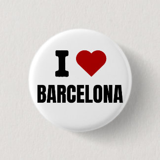 Badge Rond 2,50 Cm I love Barcelona - I heart Barcelona Spain