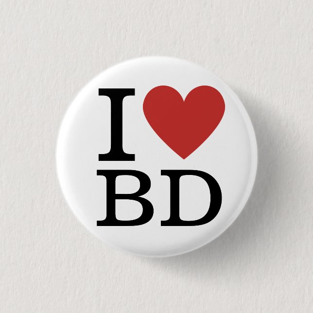 Badge Rond 2,50 Cm I ❤️ Love BD - Département Développement d'entrepr (Devant)