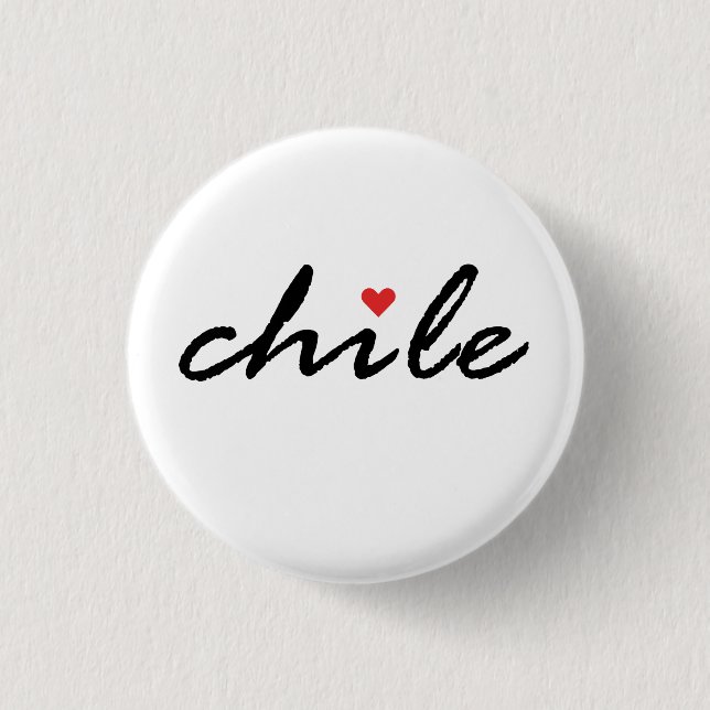 Badge Rond 2,50 Cm I love Chile (Devant)