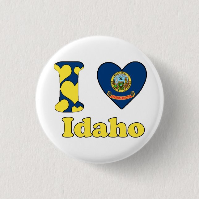 Badge Rond 2,50 Cm I love Idaho (Devant)
