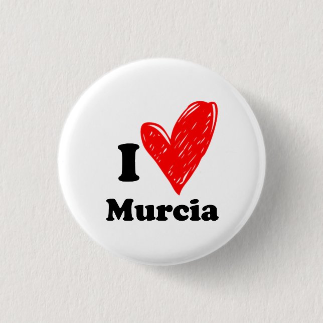 Badge Rond 2,50 Cm I love Murcia (Devant)