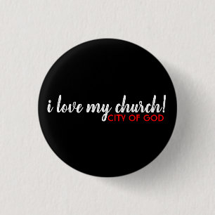 Badge Rond 2,50 Cm i Love my Church Button