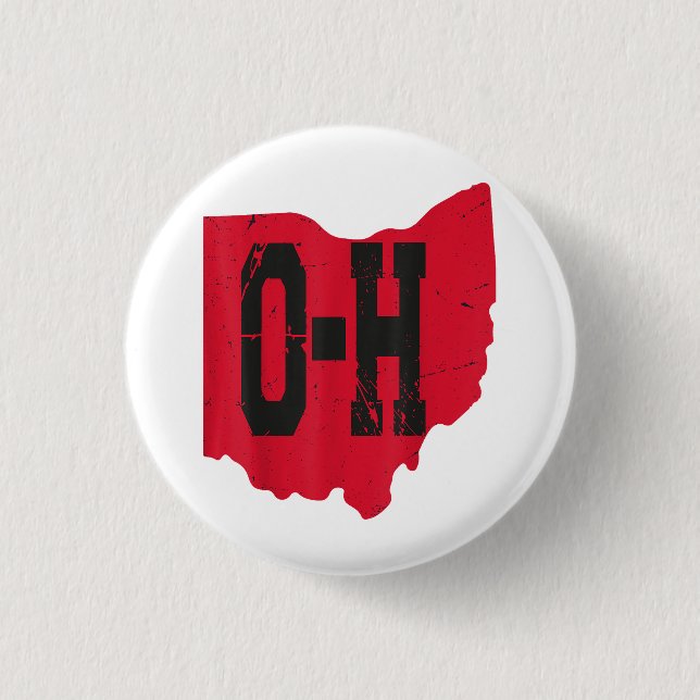 Badge Rond 2,50 Cm I Love My Ohio Home Script Ohio Buckeye State (Devant)