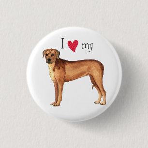 Badge Rond 2,50 Cm I Love my Rhodesian Ridgeback