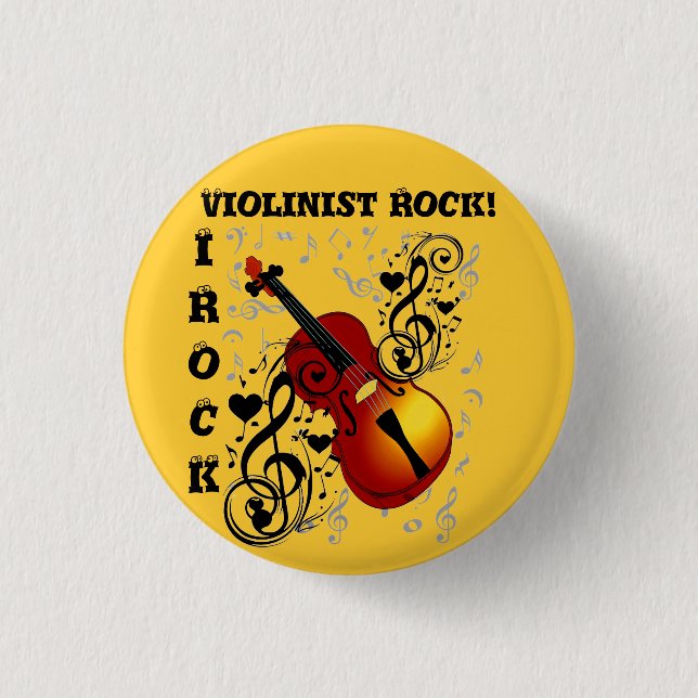 Badge Rond 2,50 Cm I Rock! - Rocher violoniste _ (Devant)