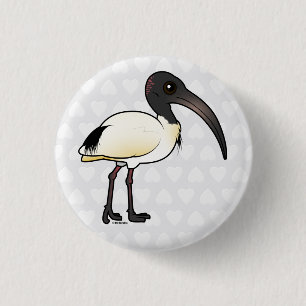 Badge Rond 2,50 Cm Ibis australien Birdorable