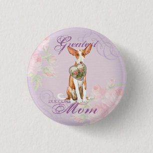 Badge Rond 2,50 Cm Ibizan Hound Heart Mom