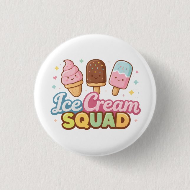 Badge Rond 2,50 Cm Ice Cream Squad Cute Cartoon Popsicle (Devant)