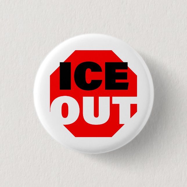 BADGE ROND 2,50 CM ICE OUT (Devant)