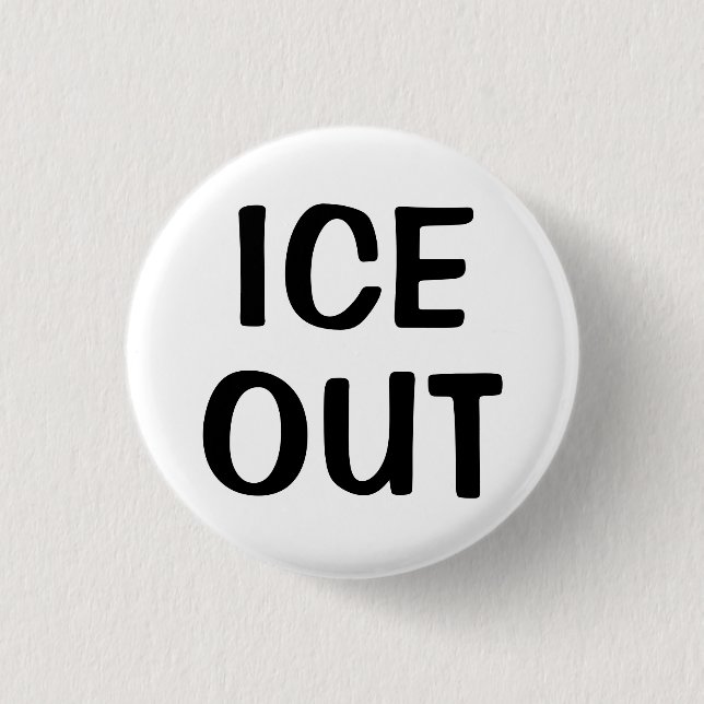 Badge Rond 2,50 Cm Ice Out  (Devant)
