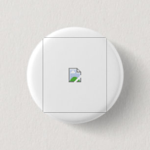 Badge Rond 2,50 Cm Icône cassée d'image d'Internet