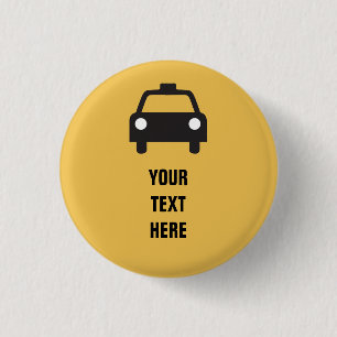 Badge Rond 2,50 Cm Icône de taxi avec le transport fait sur commande