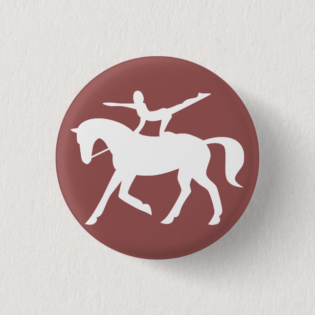 Badge Rond 2,50 Cm icône de voûte de cheval (Devant)