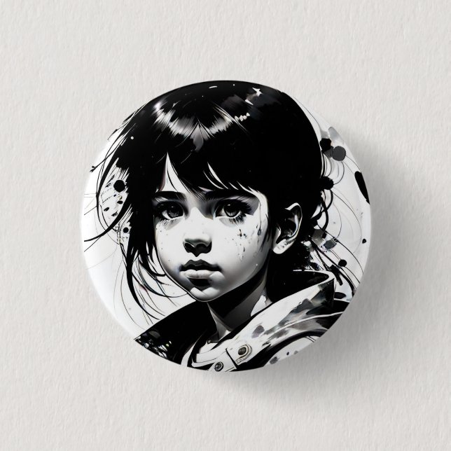 Badge Rond 2,50 Cm Icône : fille (Devant)