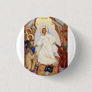 Badge Rond 2,50 Cm Icône orthodoxe de l'Anastasis Résurrection
