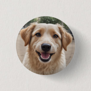 Badge Rond 2,50 Cm Icône : sourire de chien