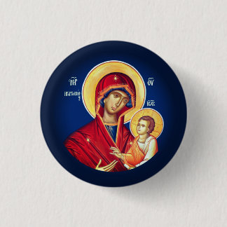 Badge Rond 2,50 Cm Icônes orthodoxes byzantines chrétiennes : Vierge 