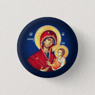 Badge Rond 2,50 Cm Icônes orthodoxes byzantines chrétiennes : Vierge 