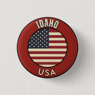 Badge Rond 2,50 Cm Idaho États-Unis