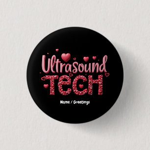 Badge Rond 2,50 Cm Idées drôles d'ultrasons pour la Saint-Valentin