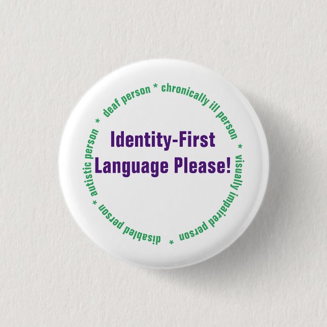 Badge Rond 2,50 Cm Identité Première langue (Devant)