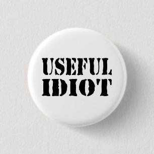 BADGE ROND 2,50 CM IDIOT UTILE