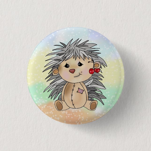 Badge Rond 2,50 Cm Igel avec cerises (Devant)