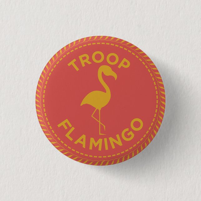 Badge Rond 2,50 Cm IGGPPCamp Troop Flamingo Button (Devant)