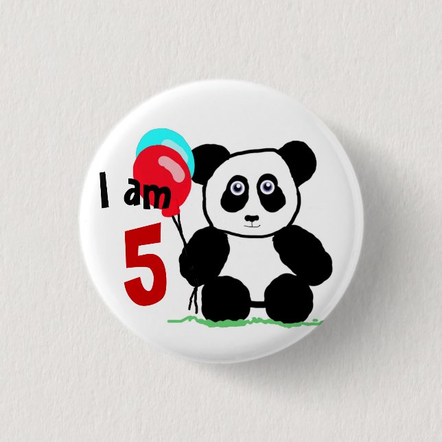 Badge Rond 2,50 Cm Ik ben 5 verjaardag (Devant)