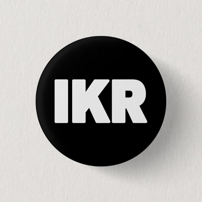 Badge Rond 2,50 Cm IKR | Bouton d'inclinaison du texte (Devant)