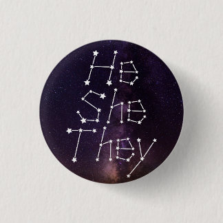 Badge Rond 2,50 Cm Il/Elles Galaxy Starry Night Sky Constellation