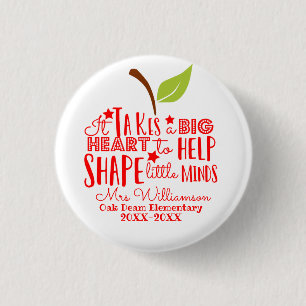 Badge Rond 2,50 Cm il faut un grand coeur pour former des petits espr