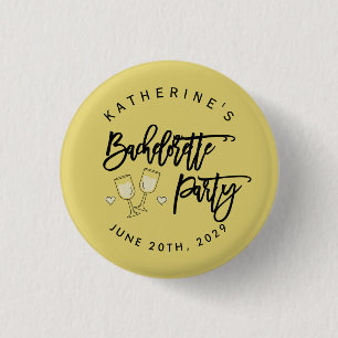 Badge Rond 2,50 Cm Île de la fête de fiançailles Citron Jaune Boutons