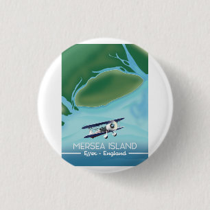 Badge Rond 2,50 Cm Île de Mersia, Essex Affiche de voyage de style vi