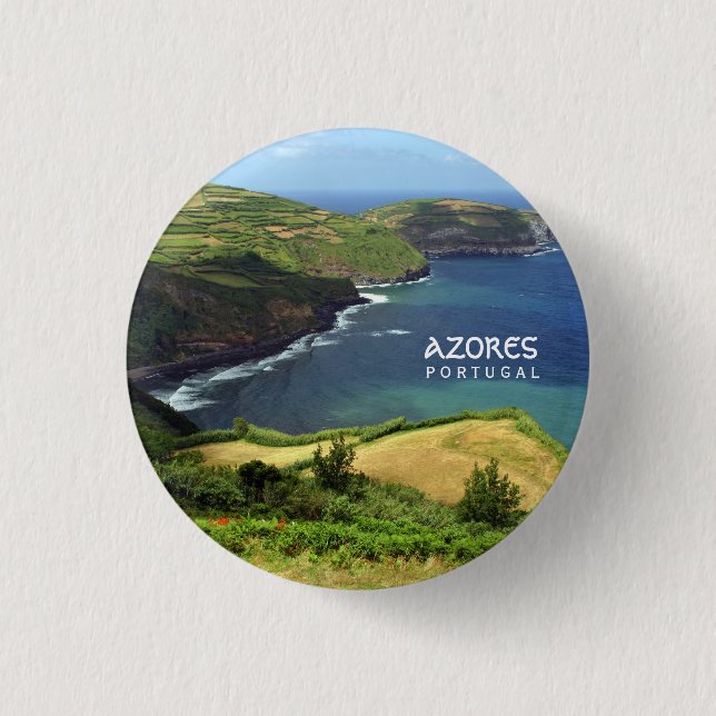 Badge Rond 2,50 Cm Iles Açores, Portugal (Devant)