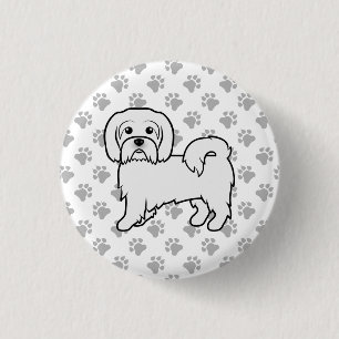 Badge Rond 2,50 Cm Illustration de chien de dessin animé mignon Coton