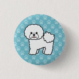 Badge Rond 2,50 Cm Illustration de dessin animé mignon de chien Bicho