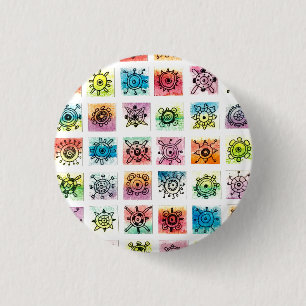 Badge Rond 2,50 Cm Illustration de formes de cercles abstraits