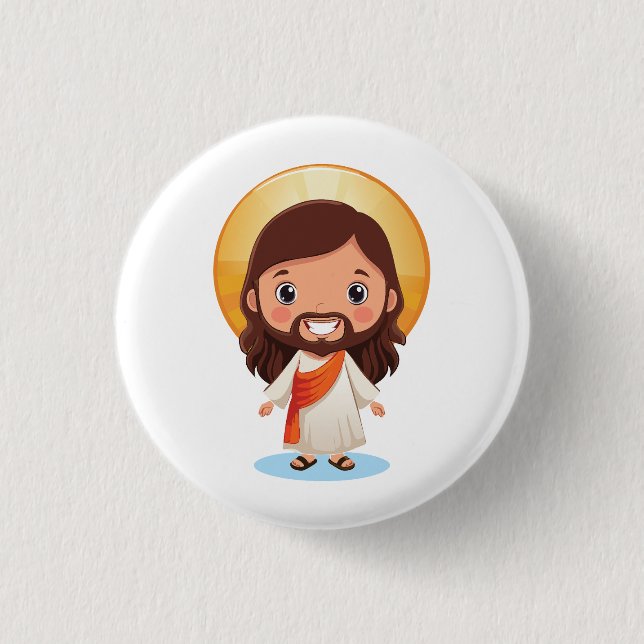 Badge Rond 2,50 Cm Illustration de Jésus-Christ (Devant)