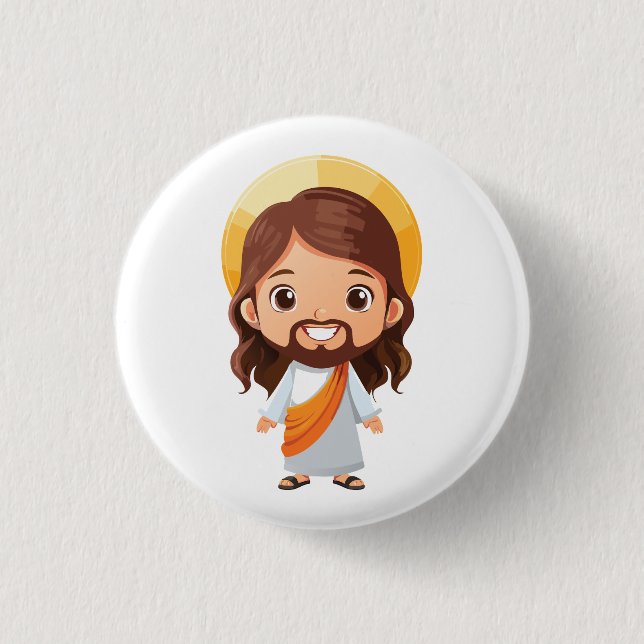 Badge Rond 2,50 Cm Illustration de Jésus-Christ (Devant)