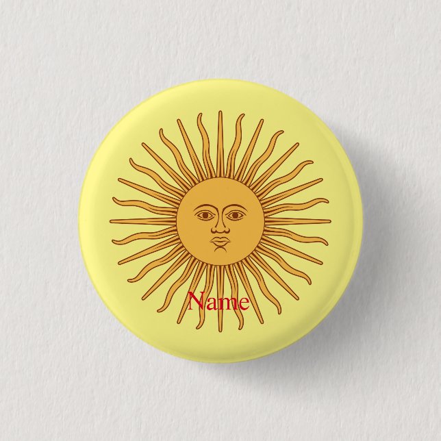 Badge Rond 2,50 Cm Illustration de l'art face soleil Thunder_Cove (Devant)