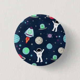 Badge Rond 2,50 Cm illustration de motif spatial
