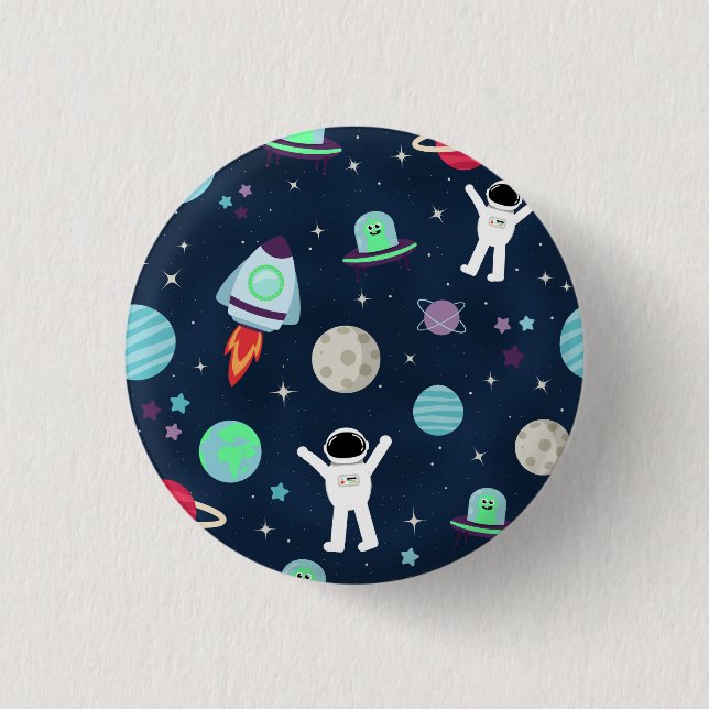 Badge Rond 2,50 Cm illustration de motif spatial (Devant)