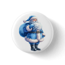 Illustration de Santa Claus bleu à l'aquarelle