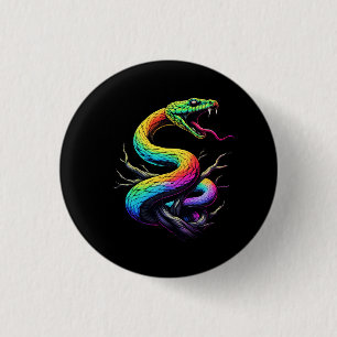 Badge Rond 2,50 Cm Illustration de serpent coloré
