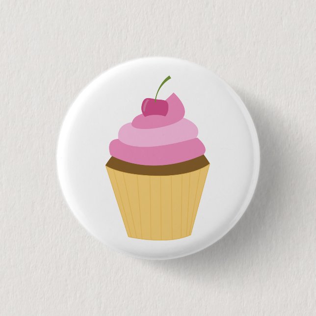 Badge Rond 2,50 Cm Illustration mignonne de petit gâteau (Devant)