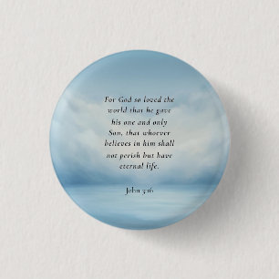 Badge Rond 2,50 Cm Image du verset biblique Jean 3:16